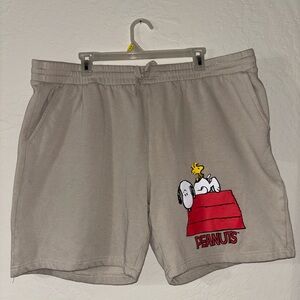 Peanuts Gray Snoopy Men's Athletic Shorts